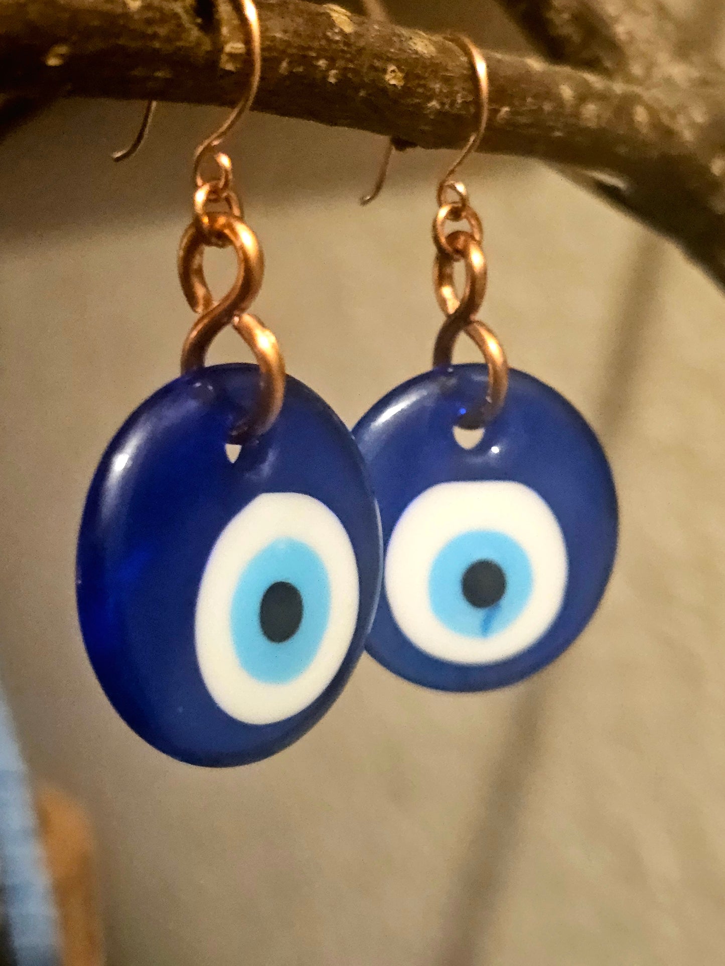 Evil eye protection earrings