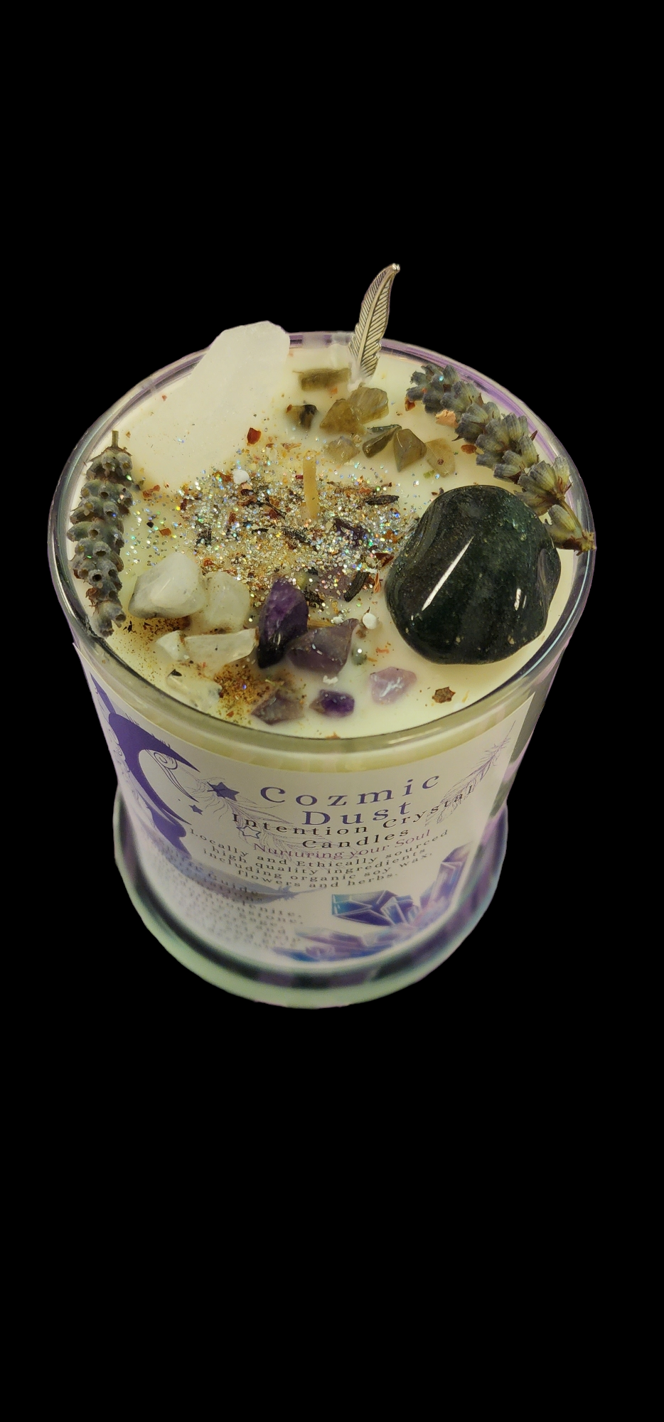 Spirit Guide Intention Crystal Candle